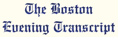 Boston Evening Transcript Banner