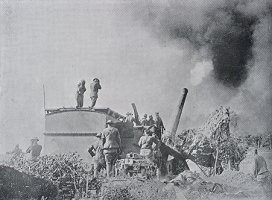 Guns firing